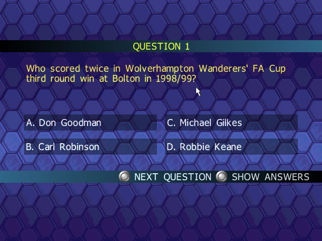Championship Manager Quiz screenshot 4 for Playstation